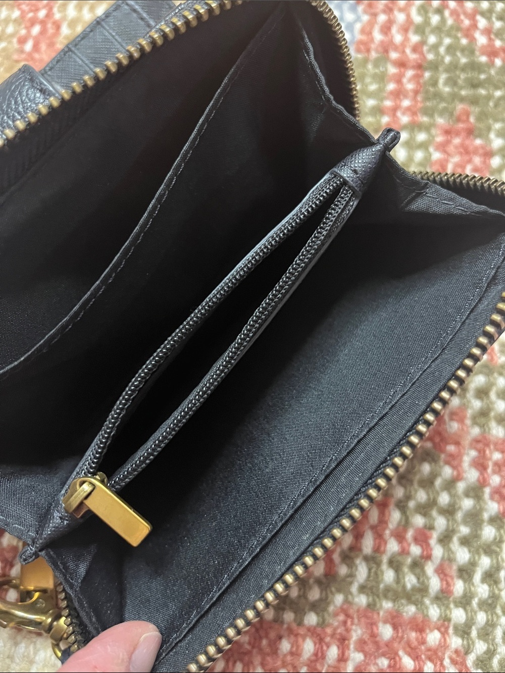 Fossil Black Leather Wristlet Wallet - Picture 7 of 12